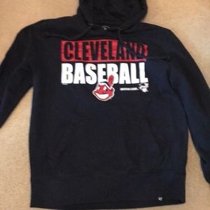 ‘47 brand cleveland Indians hoodie navy blue